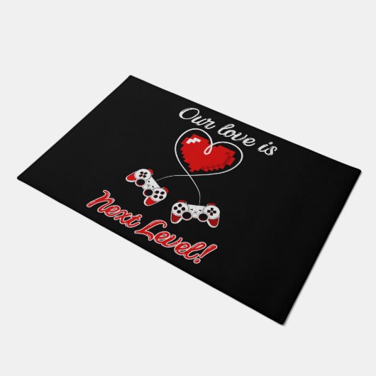 Gamer Valentine Doormat Fußmatte (Schrägansicht)