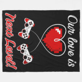 Gamer Valentine Fleece Blanket (Vorderseite (Horizontal))