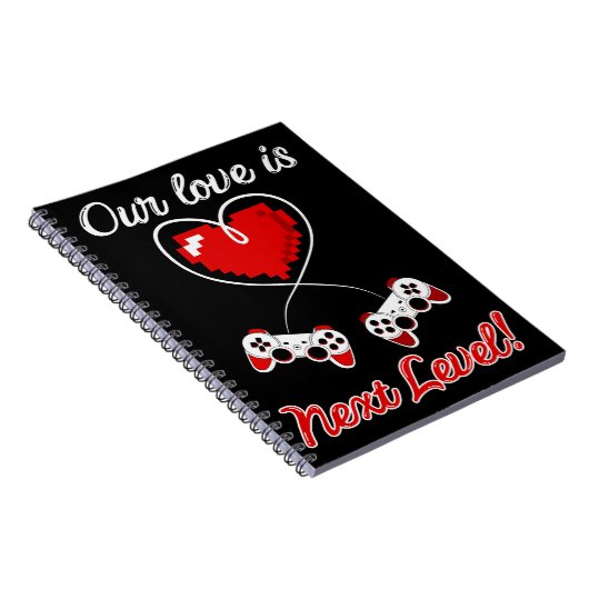 Gamer Valentine Foto Notebook Notizblock (Rechte Seite)