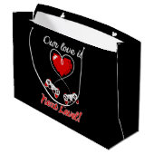 Gamer Valentine Gift Bags Große Geschenktüte (Rückseite Schrägansicht)