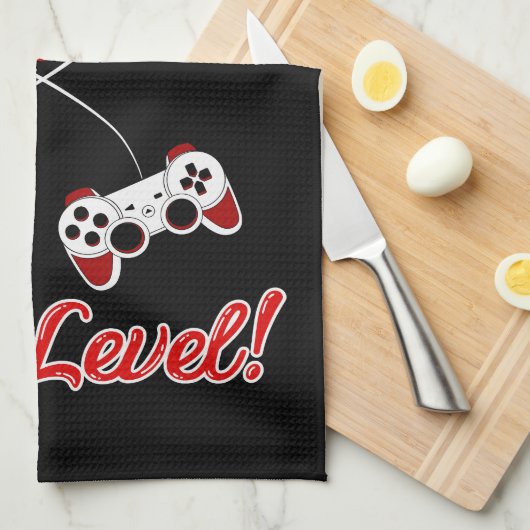 Gamer Valentine Kitchtuch Geschirrtuch (Viertel Falte)
