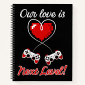 Gamer Valentine-Notebook Notizblock (Vorderseite)