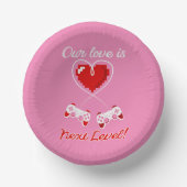 Gamer Valentine Paper Bowls Pappteller (Vorderseite)