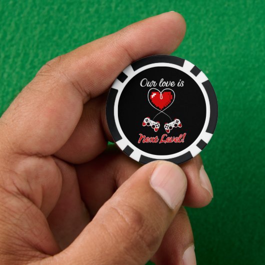 Gamer Valentine Poker Chips (Hand)