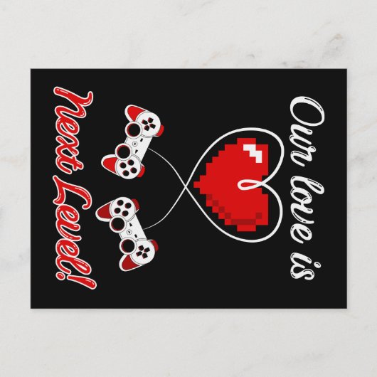 Gamer Valentine Postcard Postkarte (Vorderseite)