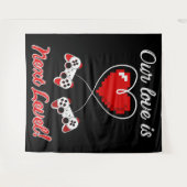 Gamer Valentine Tapestry Wandteppich (Vorderseite (Horizontal))