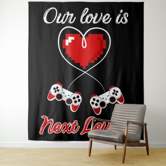 Gamer Valentine Tapestry Wandteppich (Beispiel)