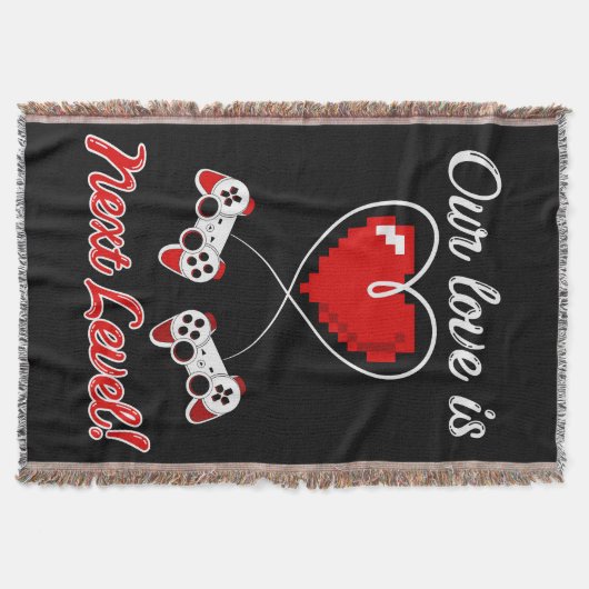 Gamer Valentine Throw Decke (Vorderseite)