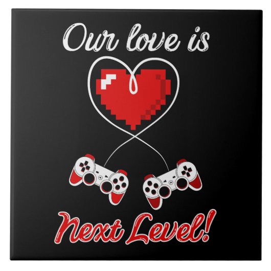 Gamer Valentine Tile Fliese (Vorderseite)