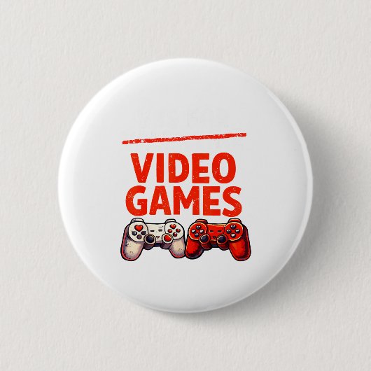 Gamer Valentine V Is For Video Games Valentines Da Button (Vorderseite)