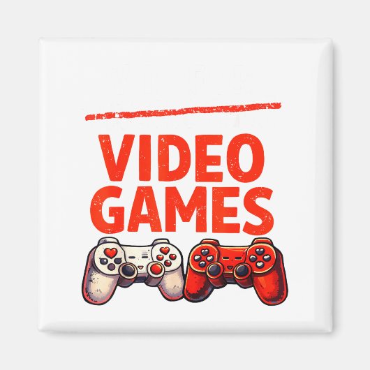 Gamer Valentine V Is For Video Games Valentines Da Magnet (Vorne)