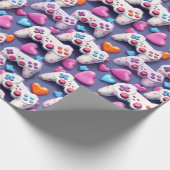 Gamer Valentine's Day Wrapping Paper Geschenkpapier (Ecke)