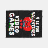Gamer Valentines V For Video Games Boys Funny Hear Fleecedecke (Vorderseite (Horizontal))
