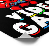 Gamer Valentines V For Video Games Boys Funny Hear Poster (Ecke)