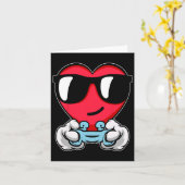 Gamer Valentinstag Niedlich-Videospiel-Controller Karte (Gelbe Blume)