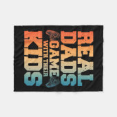 Gamer Vater Art für Gaming Vater Daddy Men Game Lo Fleecedecke (Vorderseite (Horizontal))