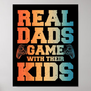Gamer Vater Art für Gaming Vater Daddy Men Game Lo Poster