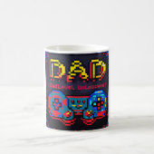 Gamer-Vater-Ebene entriegelt Retro-Pixel-Art Kaffeetasse (Mittel)
