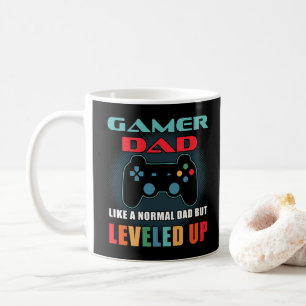 Gamer Vater Geschenk Normal Vater Levelup Vathers  Kaffeetasse