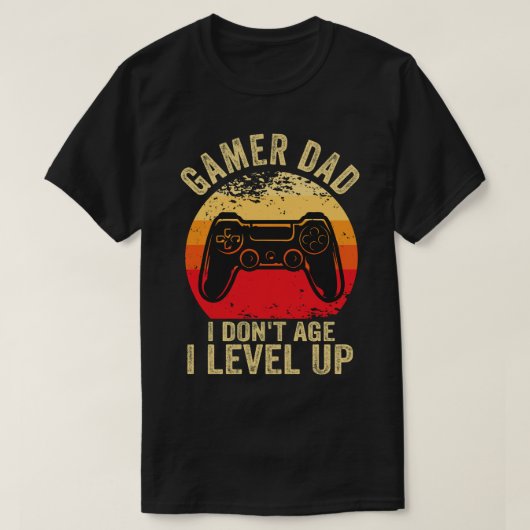 Gamer Vater I Donge Age I Level Up T-Shirt (Design vorne)