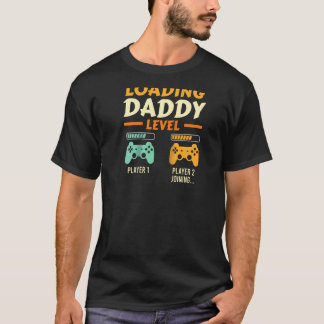Gamer-Vater LADEN DES VATER-LEVELS Lustiger zukünf T-Shirt