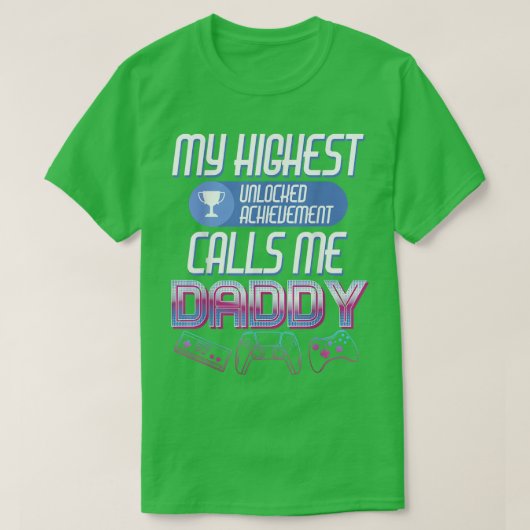 Gamer Vater Leveling Up to Daddy Bald zu sein F T-Shirt (Design vorne)