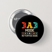 Gamer-Vater-Modus aktiviert 2026 Funny Future Vate Button (Vorne & Hinten)