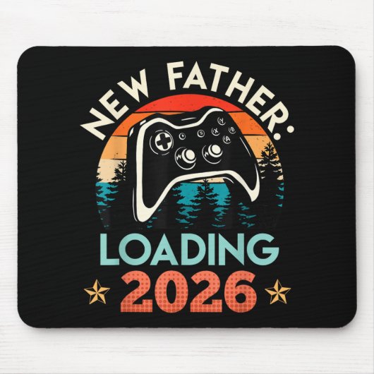Gamer Vater New Pater Loading 2026 Funny Future Va Mousepad (Vorne)