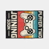 Gamer Vater Player Two Joining Bald wird es lustig Fleecedecke (Vorderseite (Horizontal))