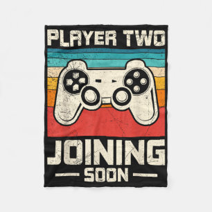 Gamer Vater Player Two Joining Bald wird es lustig Fleecedecke