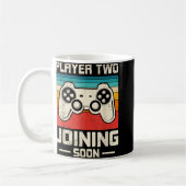 Gamer Vater Player Two Joining Bald wird es lustig Kaffeetasse (Links)