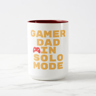 Gamer-Vater-Solo-Modus-Gaming-Design Zweifarbige Tasse