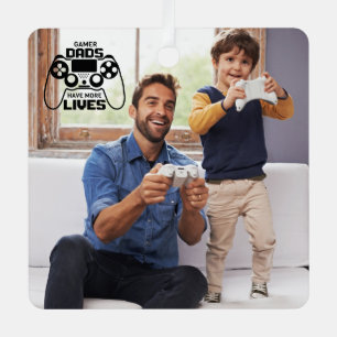 Gamer Vaters Vathers Day Custom Foto Ornament Aus Metall