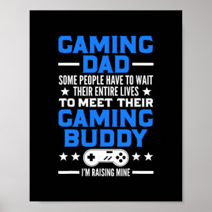 Gamer Vatertag Geschenk Videospiele Gaming Papa Ga Poster