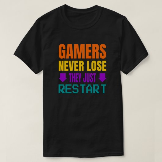Gamer verlieren nie | Funny Gaming T-Shirt (Design vorne)