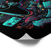 Gamer Video Game Controller 13 Poster (Ecke)
