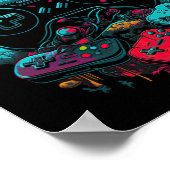 Gamer Video Game Controller 14 Poster (Ecke)