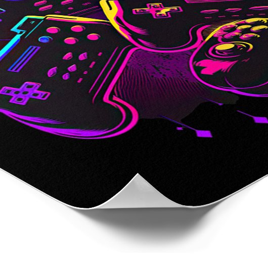 Gamer Video Game Controller 16 Poster (Ecke)