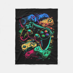 Gamer Video Game Controller 17 Fleecedecke