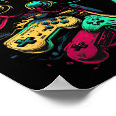 Gamer Video Game Controller 17 Poster (Ecke)