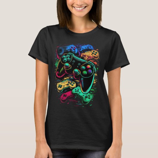 Gamer Video Game Controller 17 T-Shirt (Vorderseite)