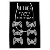 Gamer Video Game Controller Geburtstag Mittlere Geschenktüte (Vorderseite)