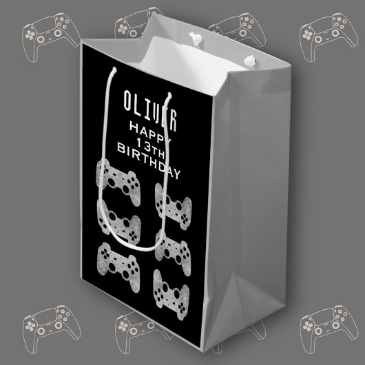 Gamer Video Game Controller Geburtstag Mittlere Geschenktüte