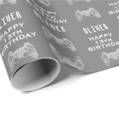 Gamer Video Game Controller Geburtstagsparty Geschenkpapier (Rolleneckpunkt)