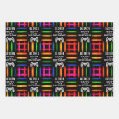 Gamer Video Game Controller Neon Birthday Party Geschenkpapier Set (Vorderseite 2)