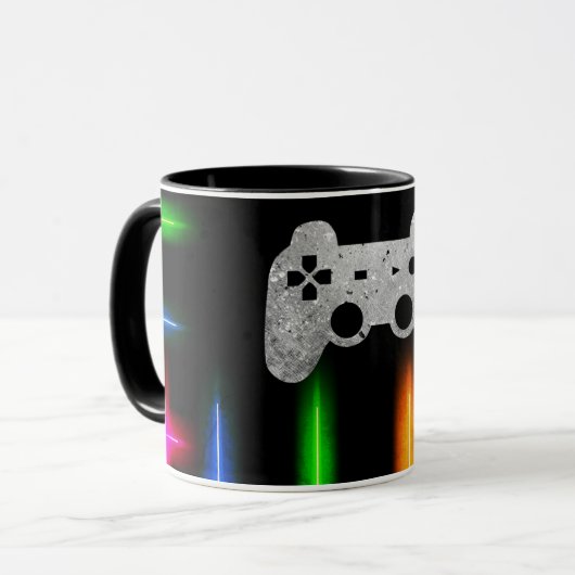 Gamer Video Game Controller Neors Black Tasse (Vorderseite Links)