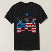 Gamer Video Gaming 4. Juli Funny Men Boys Amer T-Shirt (Design vorne)