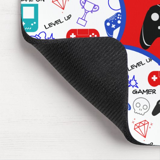 Gamer Video Icons Controller Muster Personalisiert Mousepad (Ecke)