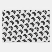 Gamer Video Icons Controller Pattern Fun Geschenkpapier Set (Vorderseite 3)