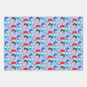 Gamer Video Icons Controller Pattern Fun Geschenkpapier Set (Vorderseite 2)